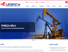 Tablet Screenshot of legacyexploration.com
